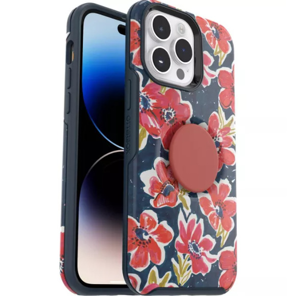 Brand New Otter Box‎ Otter+Pop Symmetry Series Case Apple iPhone 14 Plus Flower - Picture 1 of 7